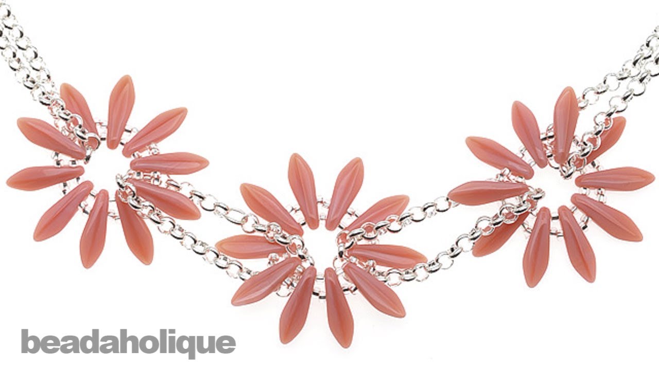 How to Bead Weave a Flower Using CzechMates 2-Hole Dagger Beads