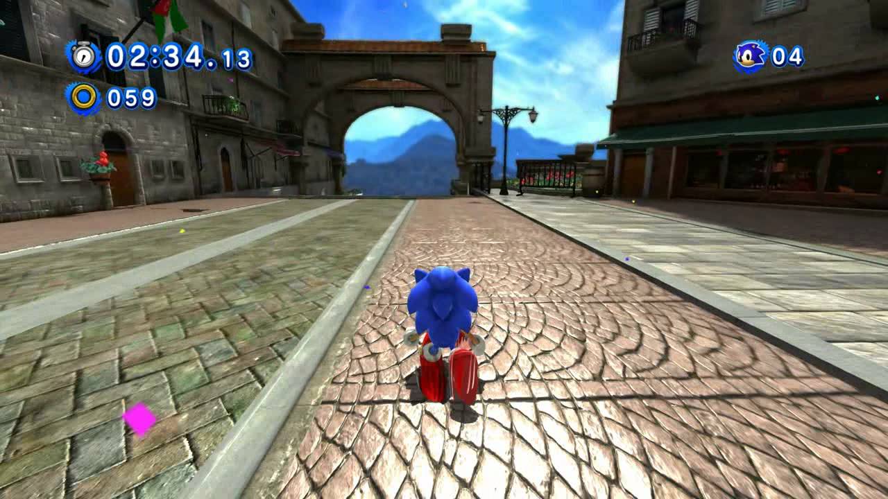 Classic Sonic in Modern Rooftop Run (Sonic Generations)