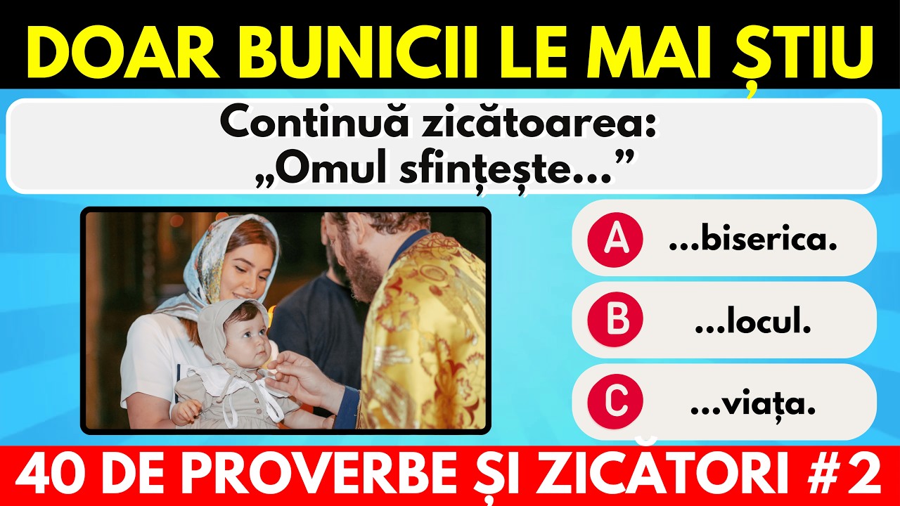 GHICEȘTE PROVERBUL | 40 De Întrebări Și Zicale Românești - Ep 2