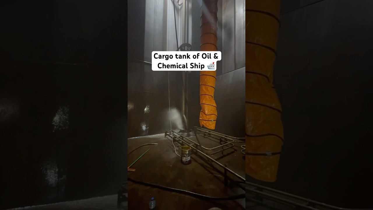 Cargo tank of Oil & Chemical Ship 🛳️ #shiplife #merchantnavy #ocean #seaman #navy
