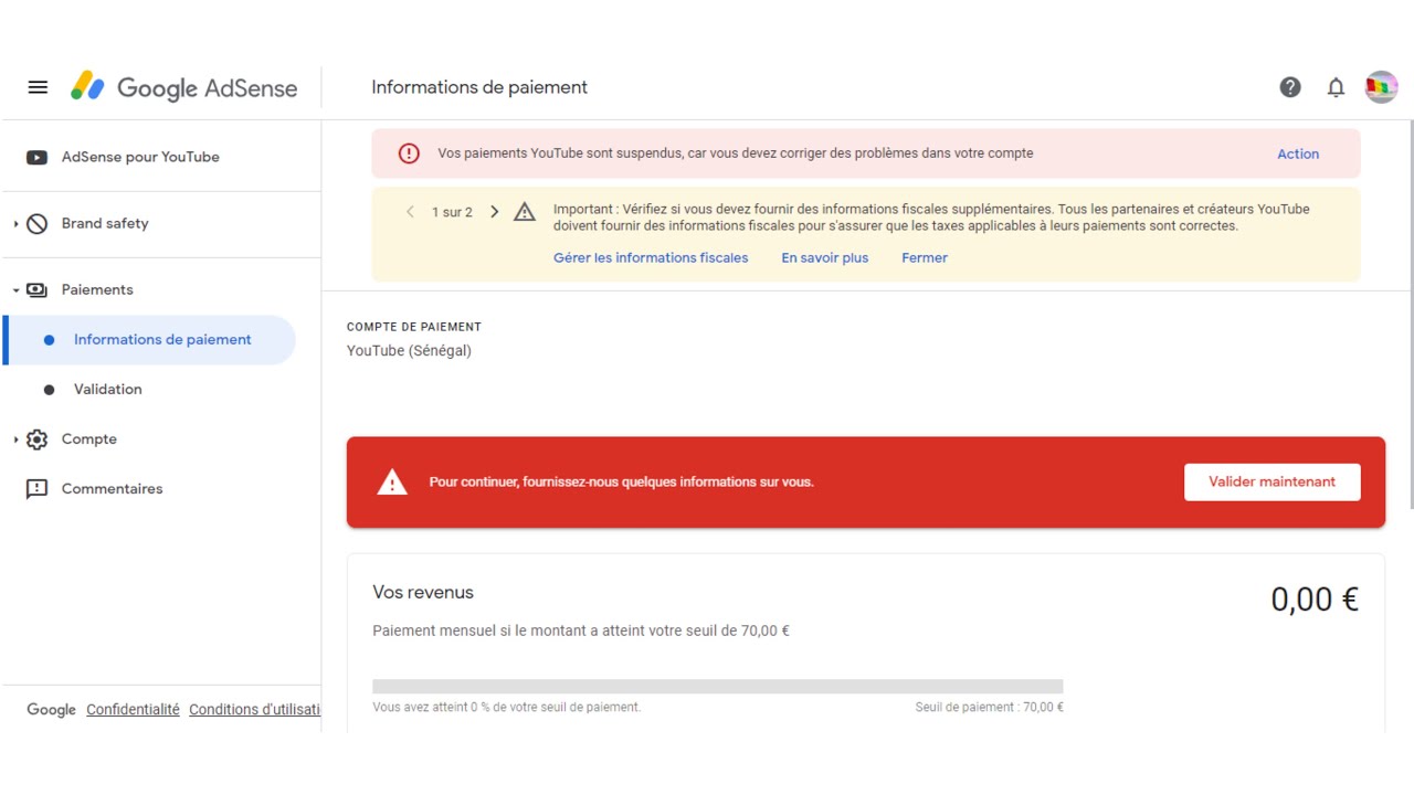 Google Adsense confirmer votre identit&eacute; 2023