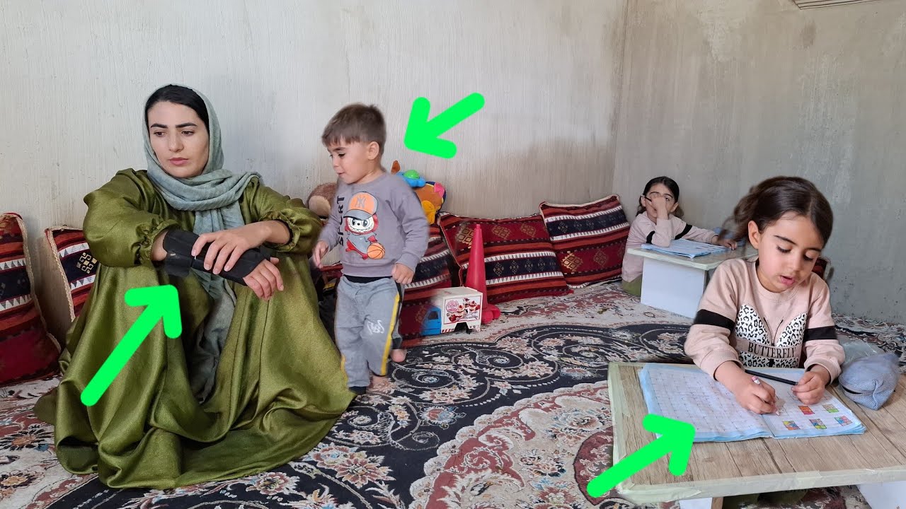 Ziba sewed a beautiful dress for himself from Reza's fabric.
