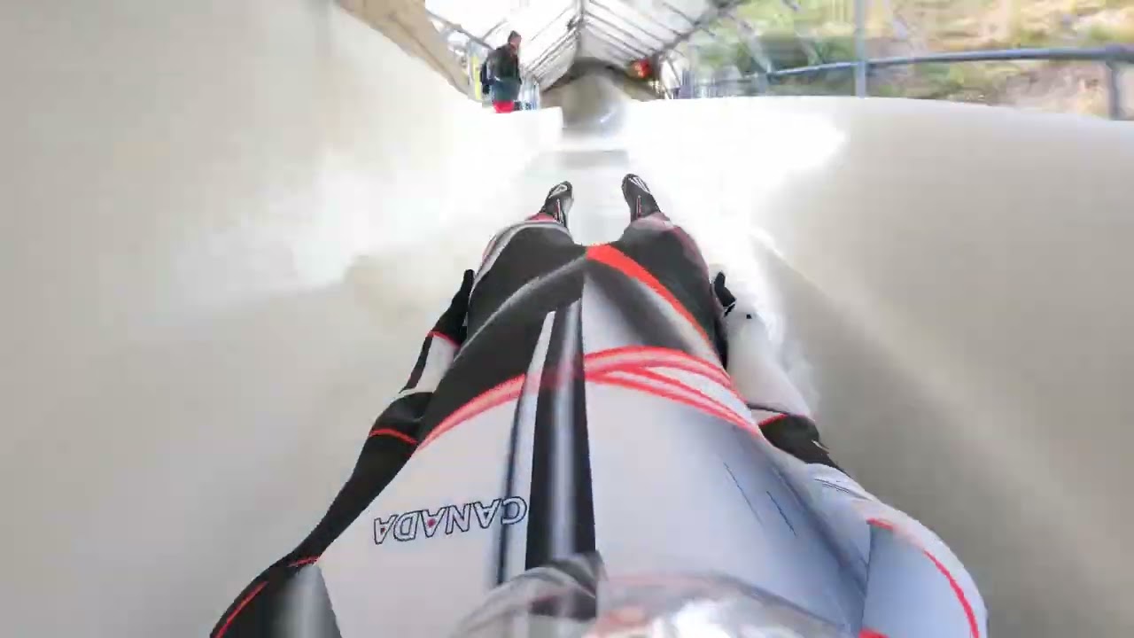 Lillehammer Luge POV Bobsled Start