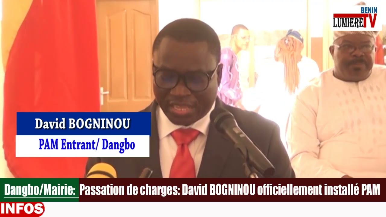 Mairie de Dangbo : David BOGNINOU 1er adjoint au Maire prend officiellement service. 