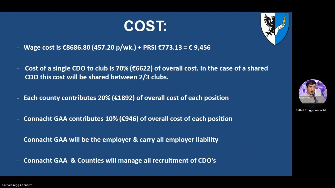 Connacht GAA Club Development Officer Presentation Recording for 2025 Project