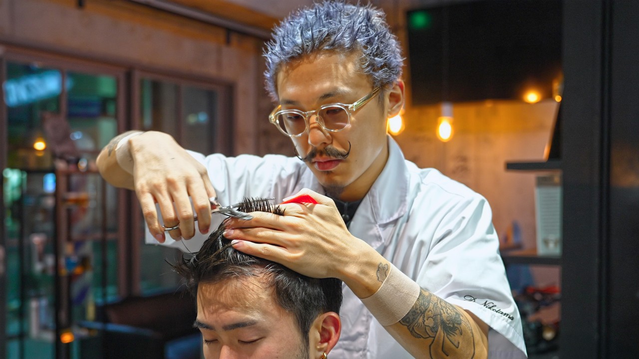 💈(ASMR) This Barbershop in Tokyo was Inspired By The Movie 