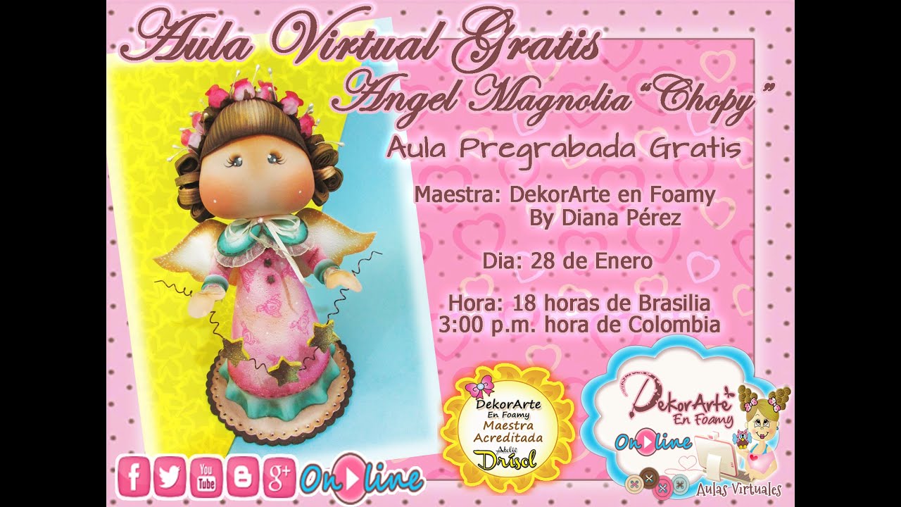 DIY ♥ FOFUCHA ANGELITA MAGNOLIA ♥DEKORARTE ESTUDIO CREATIVO
