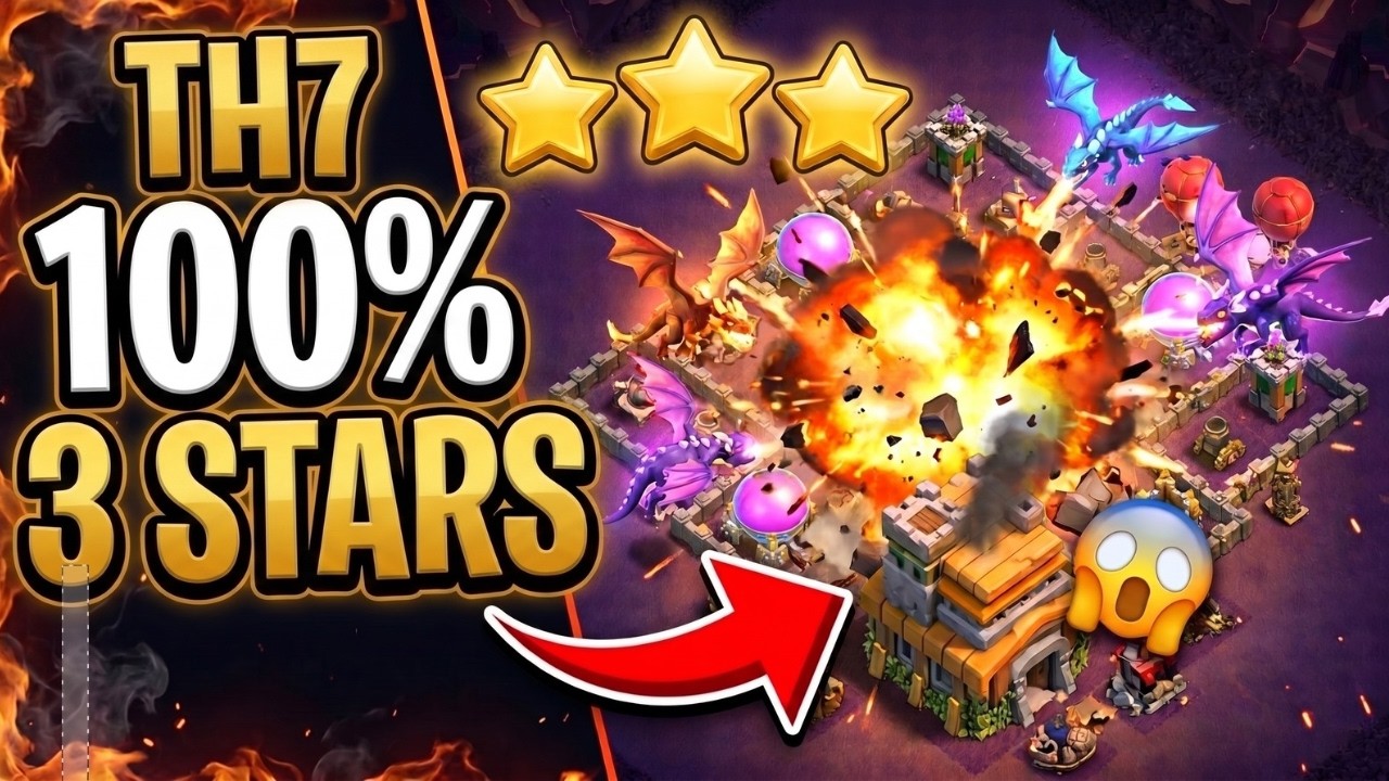 TH7 Ranked Attack Strategy That NEVER Fails! ⭐ Easy 3 Star Every Time | Clash of Clans