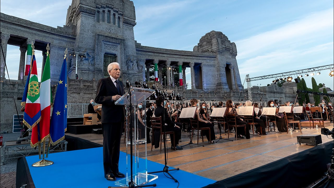 Intervento del Presidente Mattarella al cimitero Monumentale di Bergamo