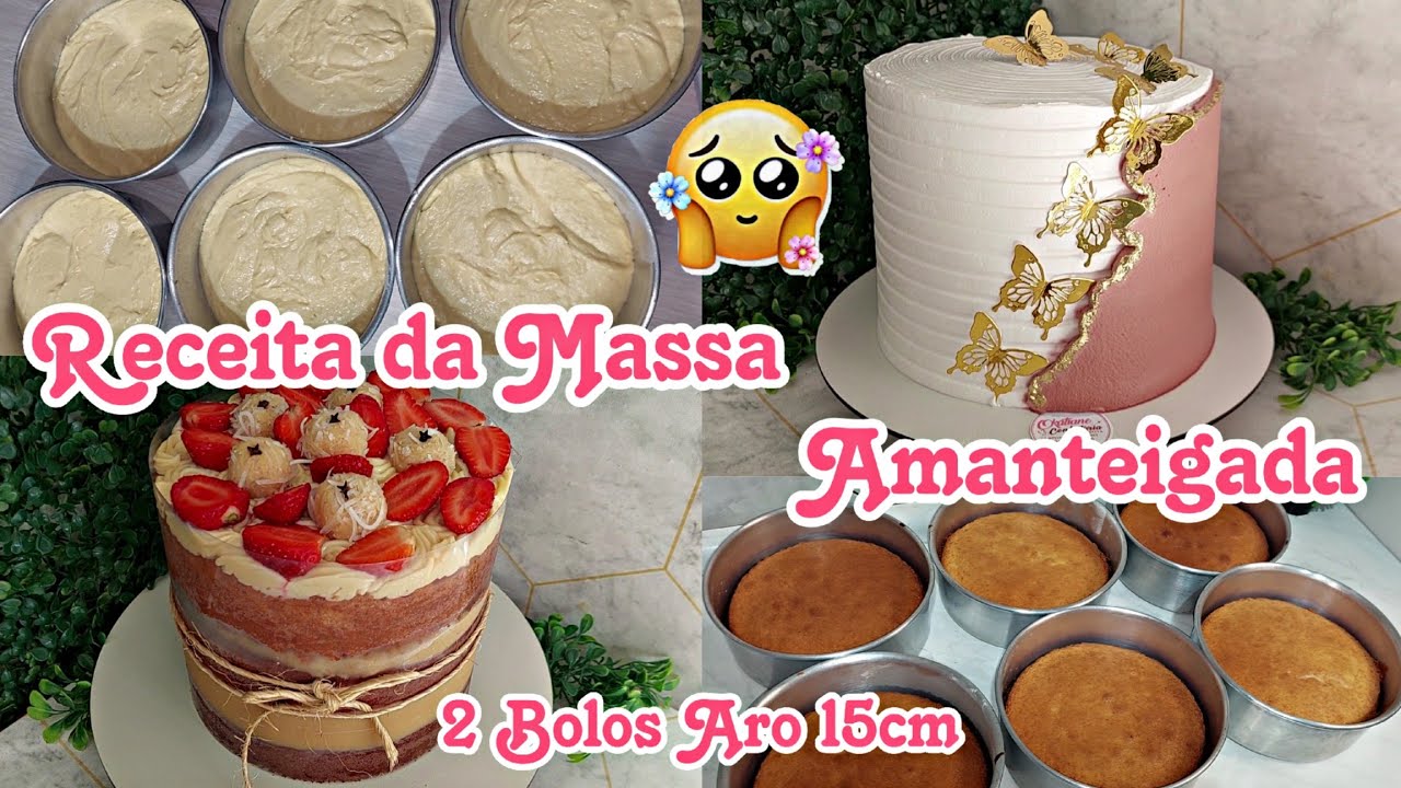 🔥RECEITA MASSA AMANTEIGADA DE 15CM / RECHEIO DE NINHO PARA OS OVOS E DELIVERY/CESTA MINI CONFEITEIRO