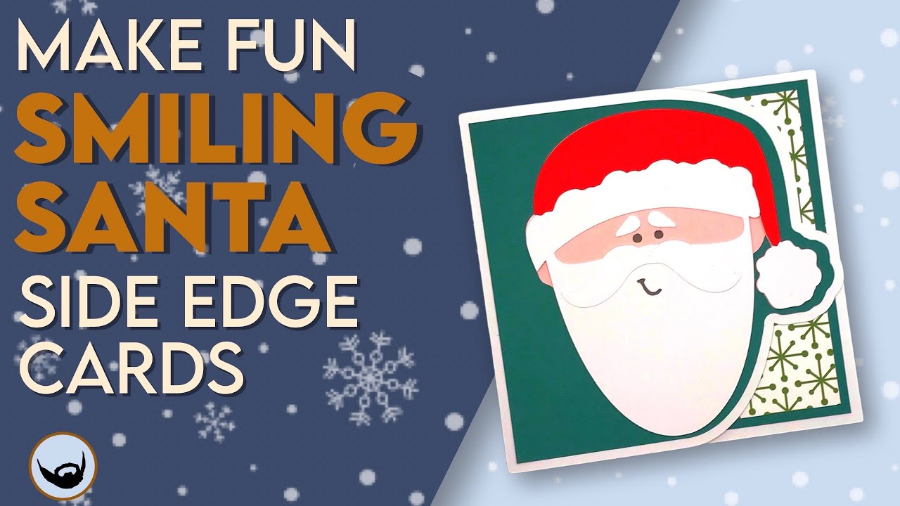 How to Make Cute Santa Side Edge Cards for Christmas | Cricut Christmas Cards