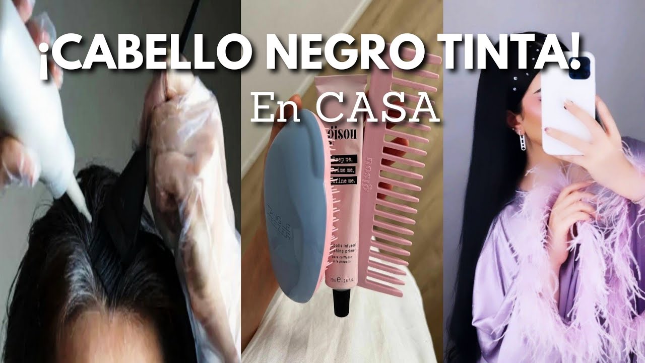 ¡COMO TINTURAR EL CABELLO EN CASA! NEGRO TINTA😱😍 
