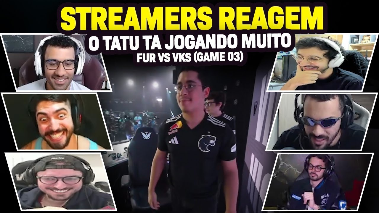 STREAMERS REAGEM: O TATU ACABOU COM O JOGO DE SKARNER! | GAME 03 - VKS vs FUR