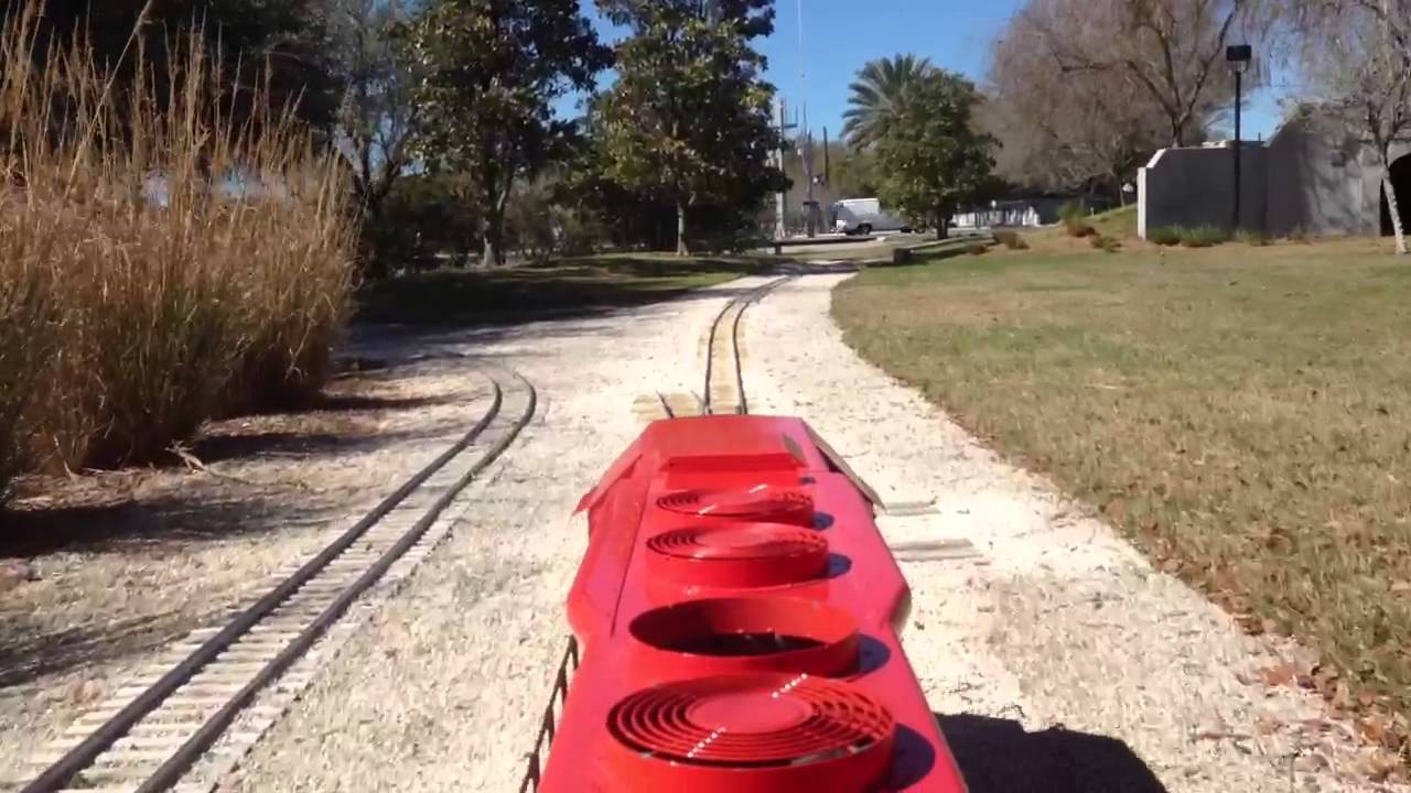 Engineers view of the Largo Central Railroad.