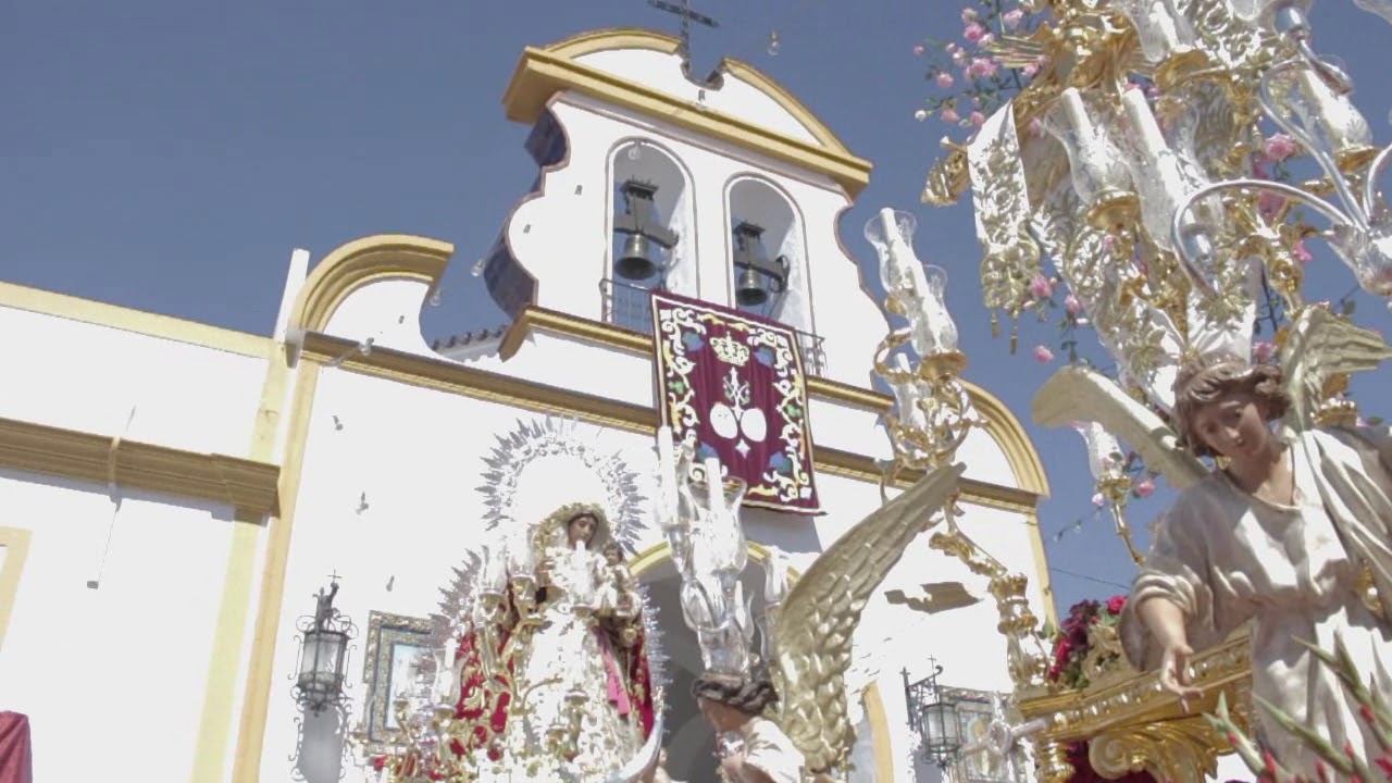 AM VIRGEN DE LOS REYES CON CRUZ DE ARRIBA,FIESTAS 2018 AZNALCOLLAR