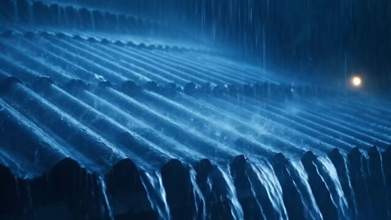 ASMR Forest Rain at Night | Heavy Roof Rain