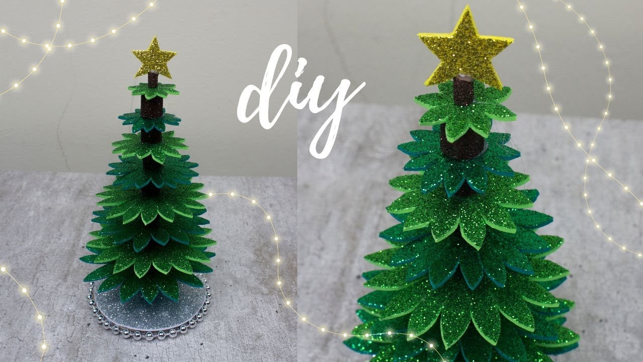 МК Елочка из Фоамирана Легко и Просто🎄Christmas Tree Making from Glitter Foam🎄DIY Christmas Craft