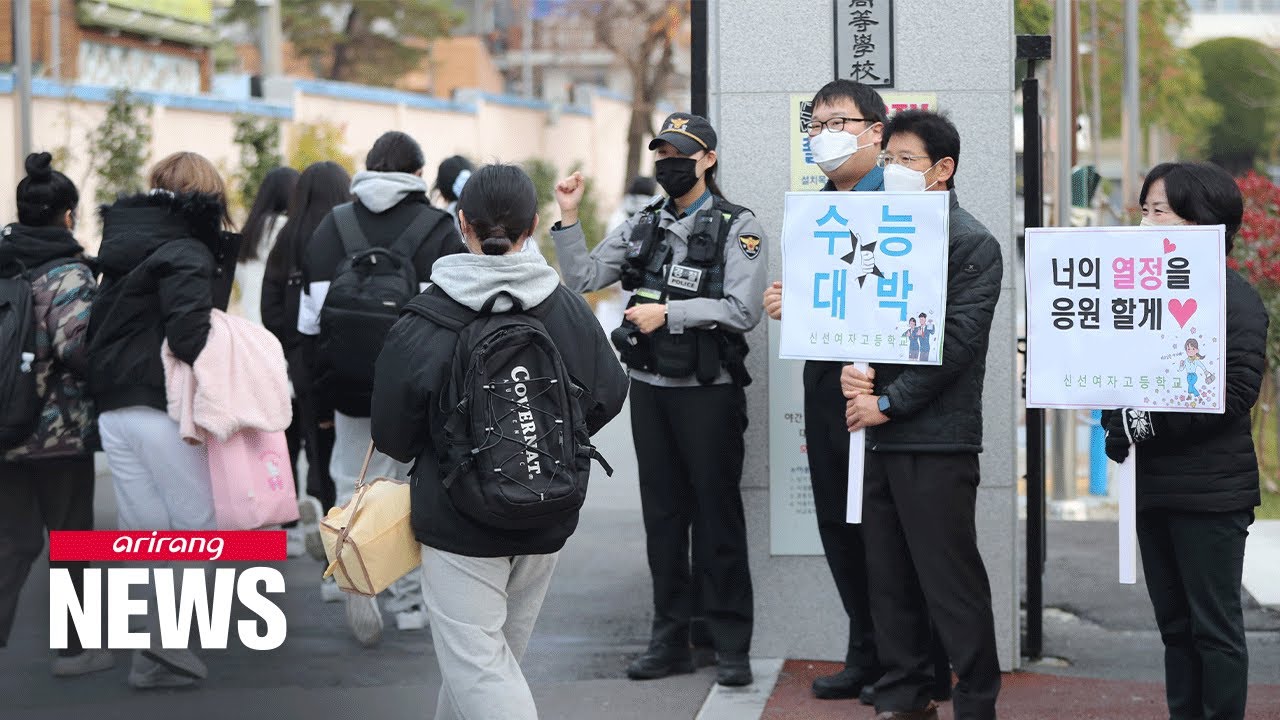 Suneung college entrance exam day in South Korea