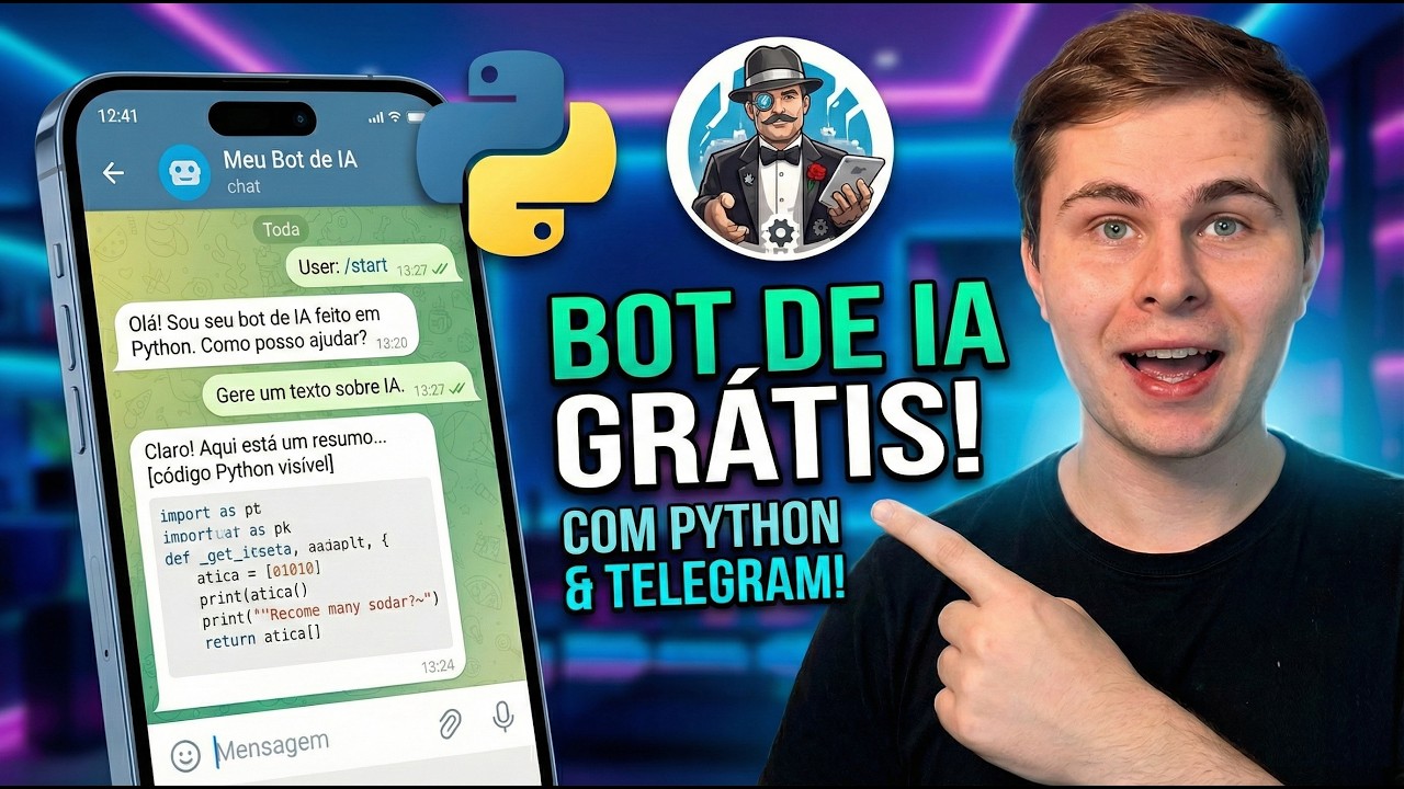 Crie um Chatbot de IA para Telegram 100% Grátis com Python