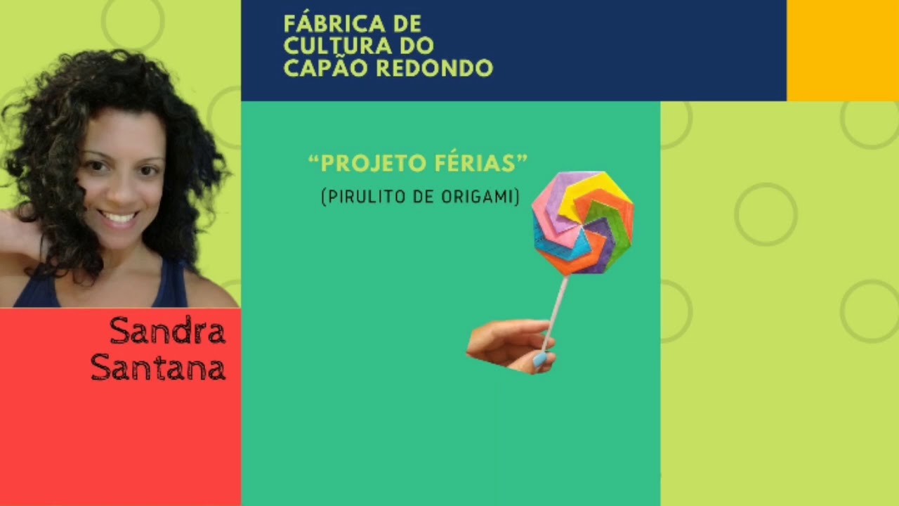 Menino de papel e pirulito de origami