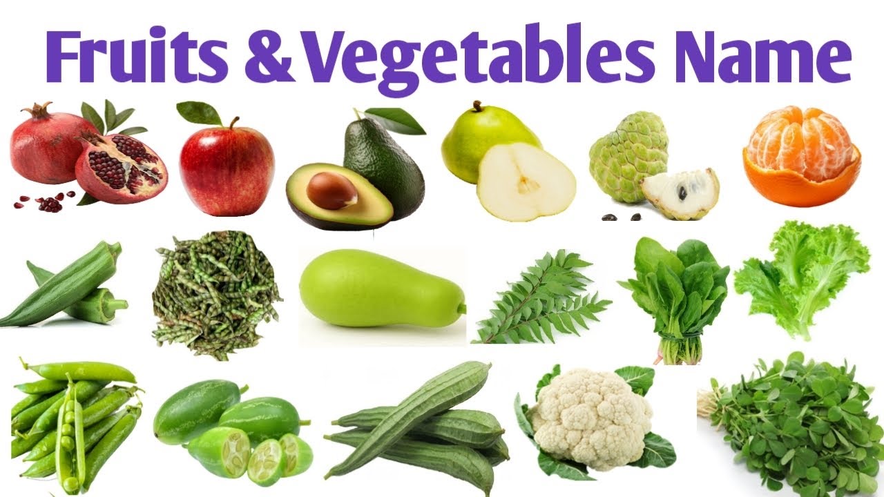 Fruits and Vegetables Name in English and Hindi with Pictures, Videos & Spelling । फल और सब्जियां |