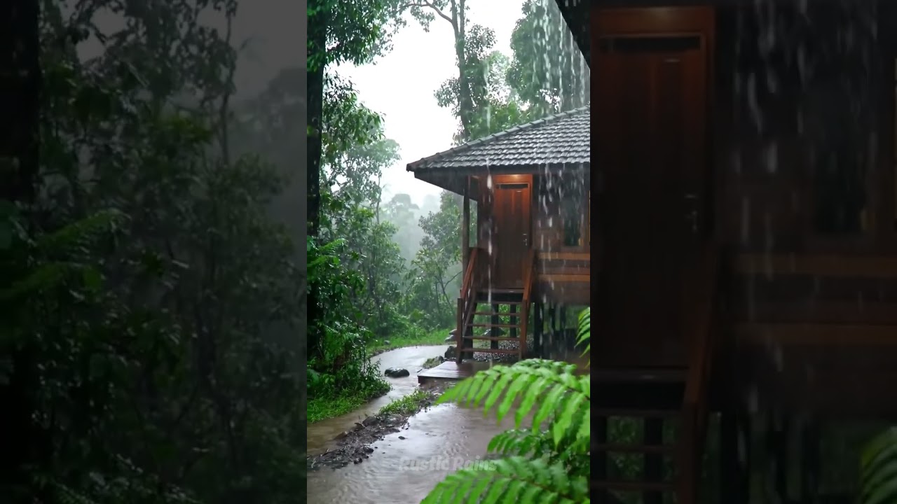 Rain in the village makes you feel comfortable and relaxed #naturefocus #healingnature #rain