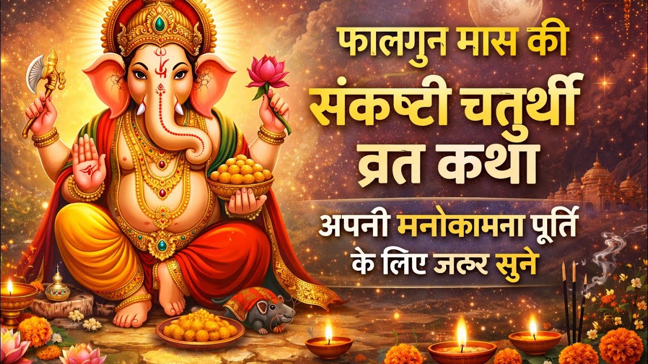 फाल्गुन मास की संकष्टी चतुर्थी व्रत कथा | sankashti Chaturthi Vrat katha | falgun Ganesh Chaturthi 