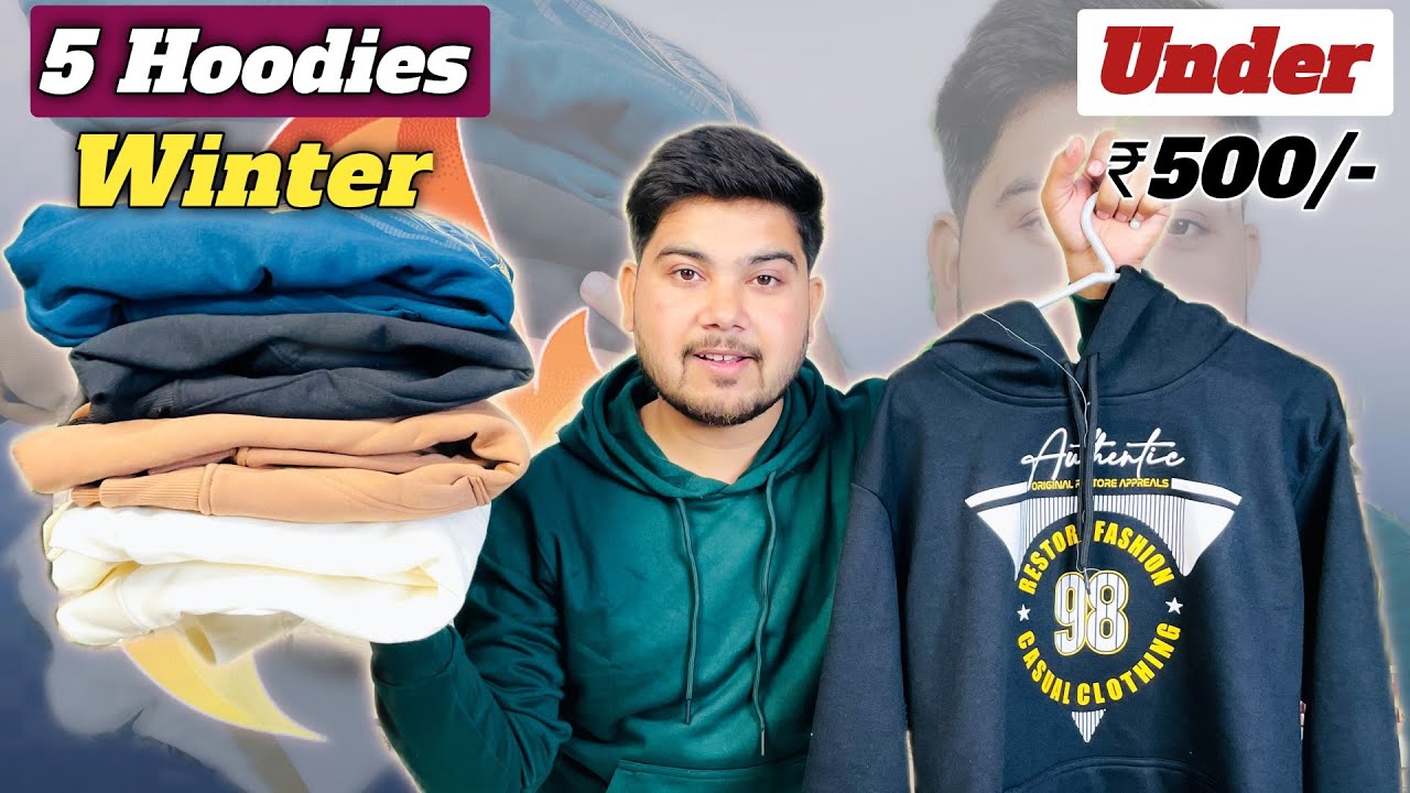 Best winter Hoodies for men Under ₹500|Hoodie haul for men in 2025|alan jones,veirdo,highlander 