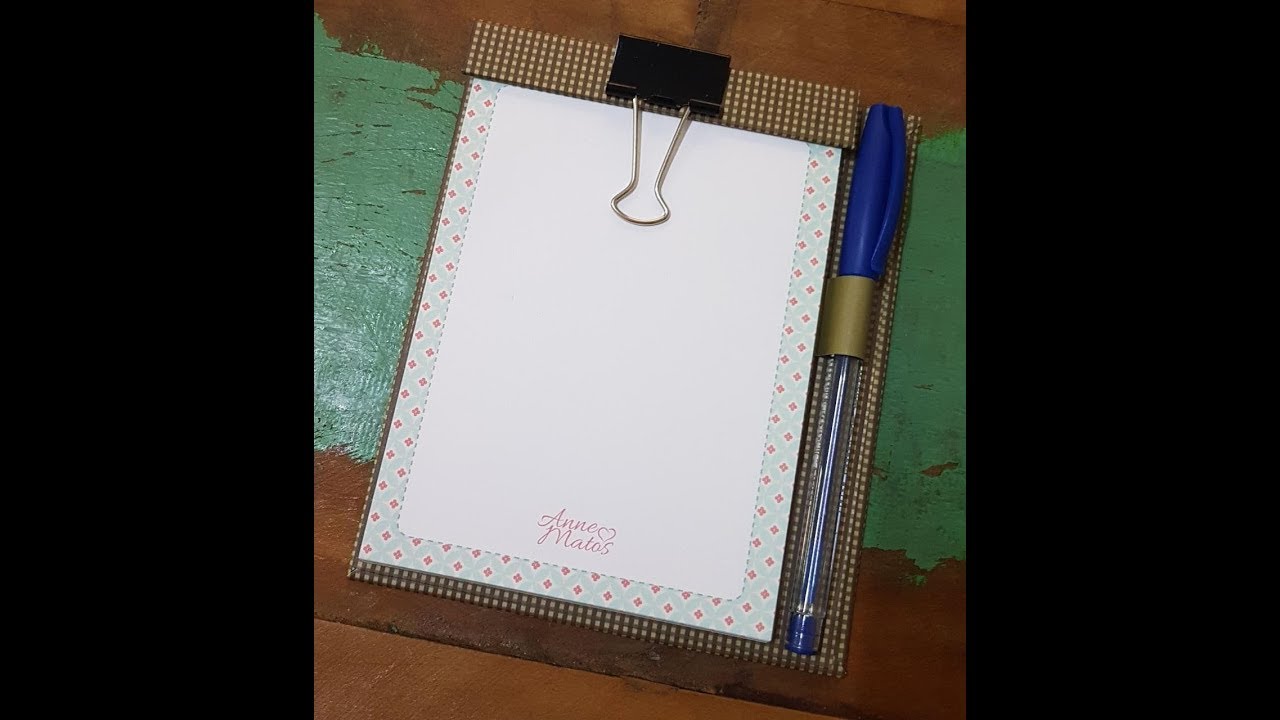 Bloquinho cartonagem com porta Caneta