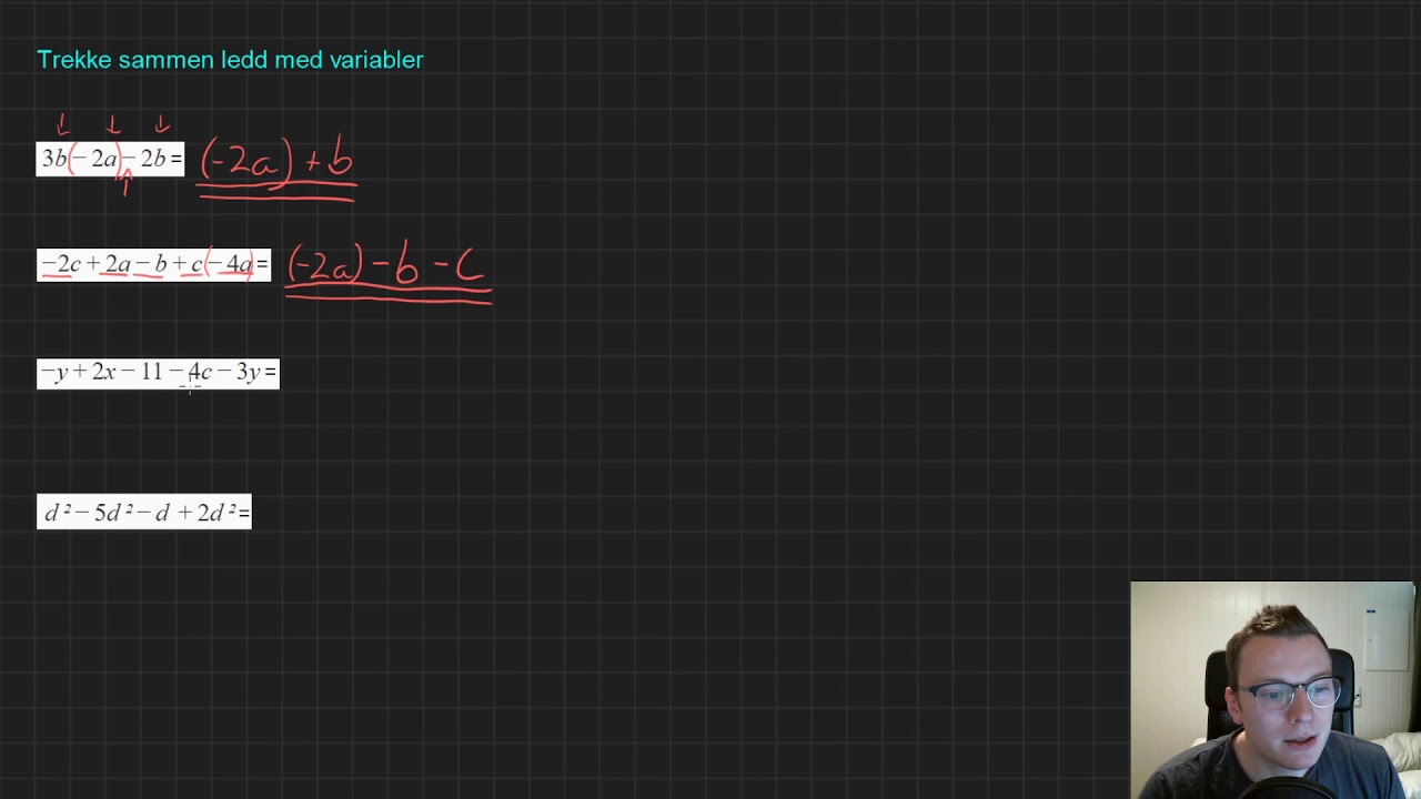 Oppsummering algebra
