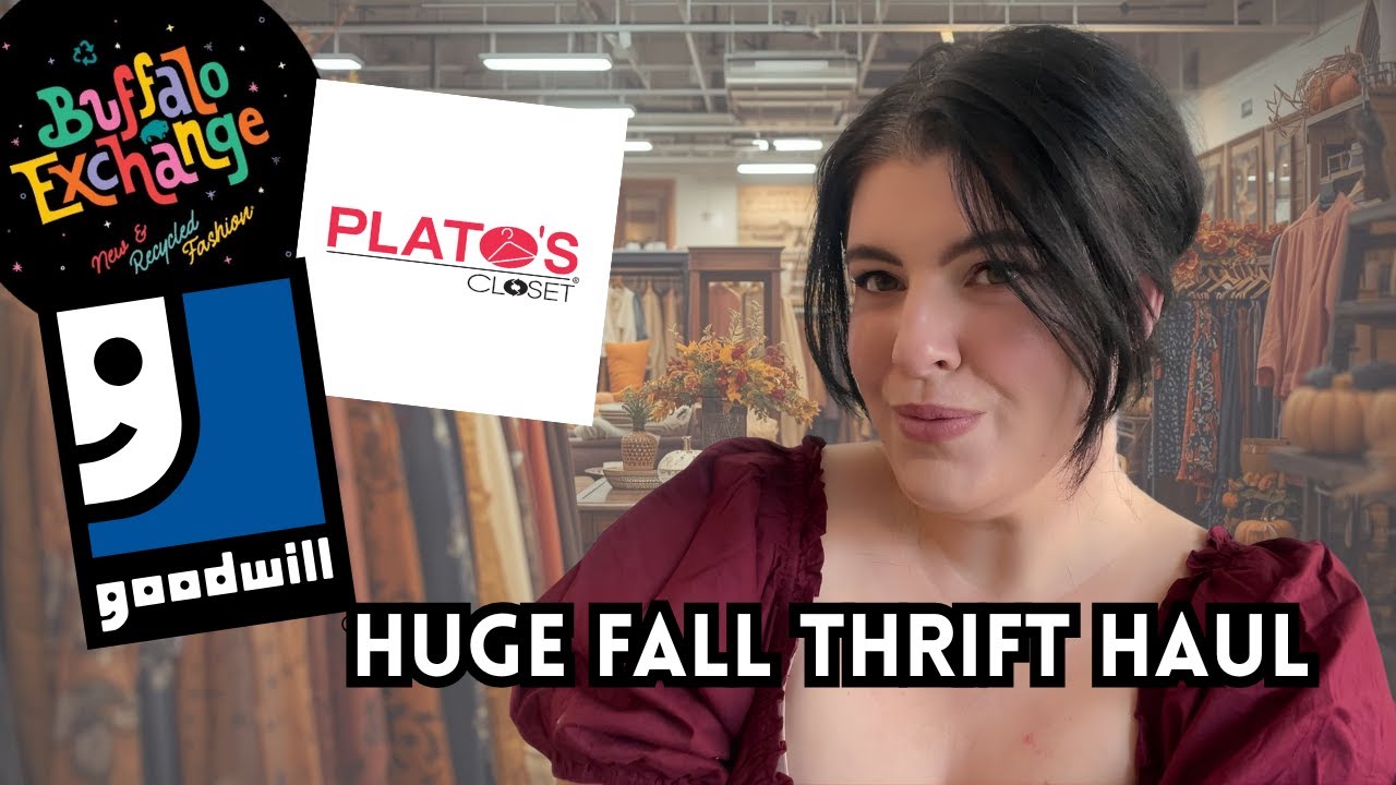 Huge Fall Thrift Haul 2025 🍂 | Buffalo Exchange, Plato’s Closet & Goodwill Finds