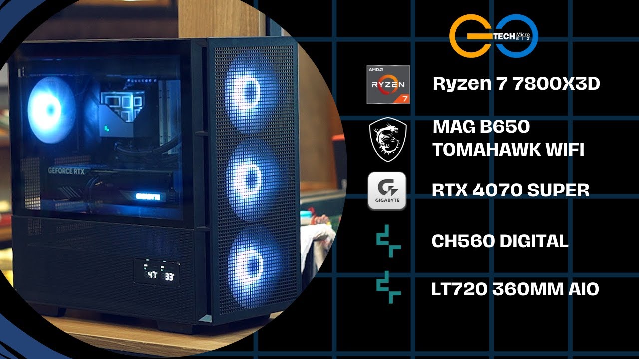 PC Build 2025 - AMD Ryzen 7 7800X3D / Gigabyte RTX 4070 Super / Deepcool LT720 Liquid Cooler