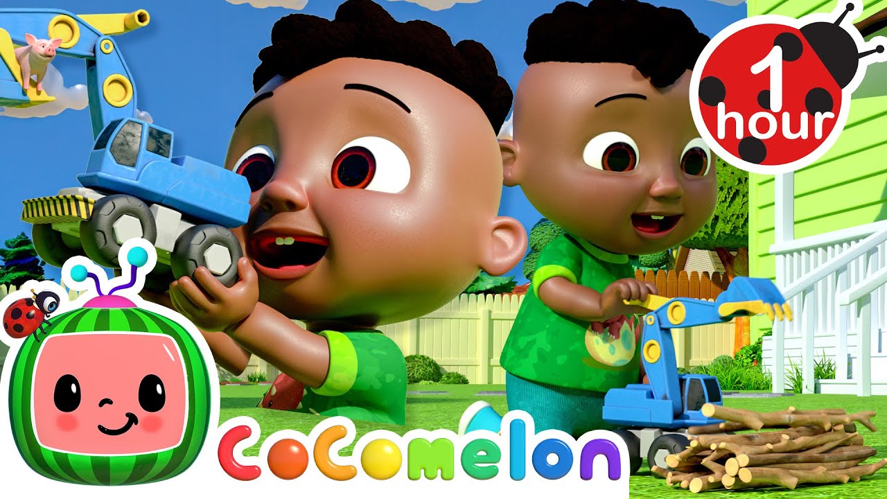 Dig Dig Dig! Cody's Excavator!| 90 MINUTE Compilation | Home Learning for Kids 🖍️