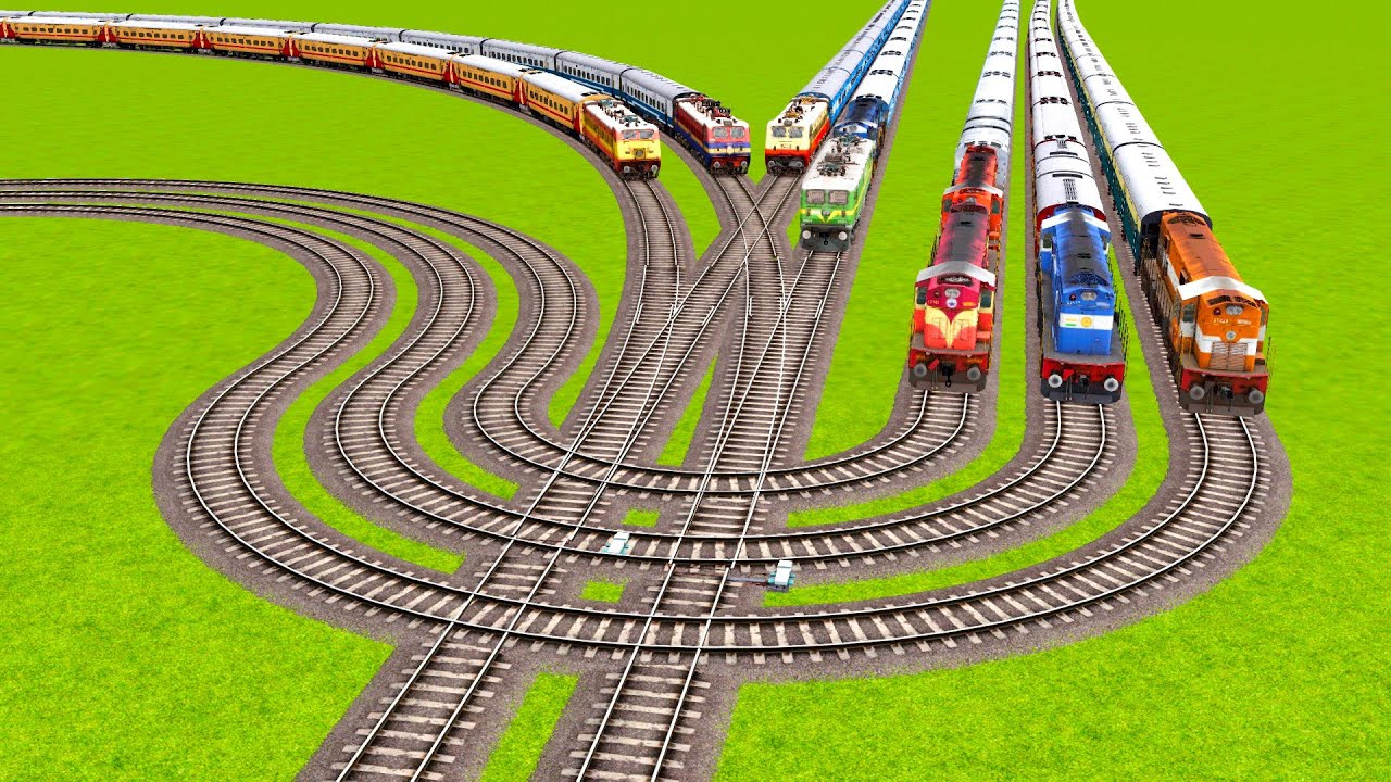 THE UNCERTAIN PASSAGE AND COLLAPSE OF SEVEN TRAINS ON SEVEN TURN RAILROAD BEND|Train simulator|