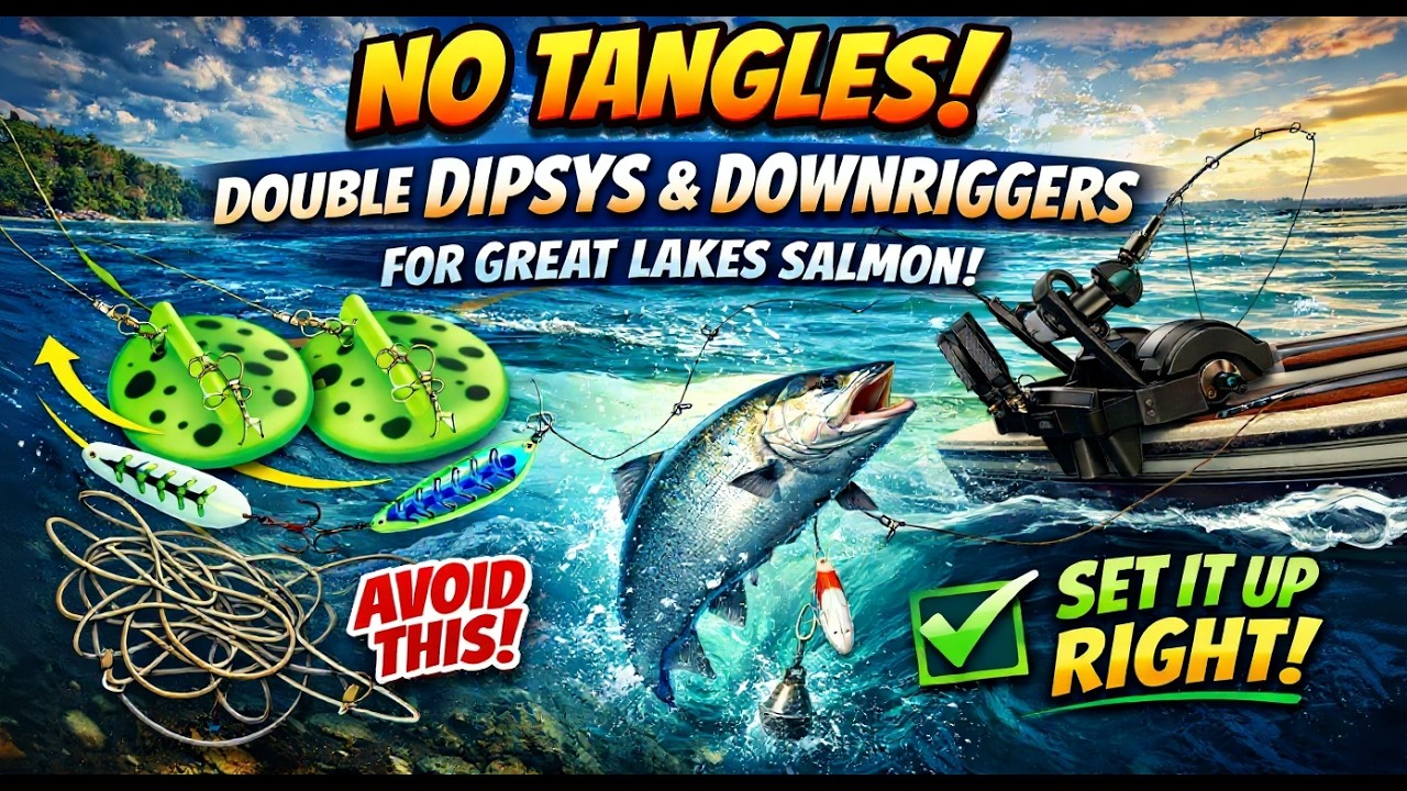 How to use Dipsy Divers and Downriggers TANGLE FREE!