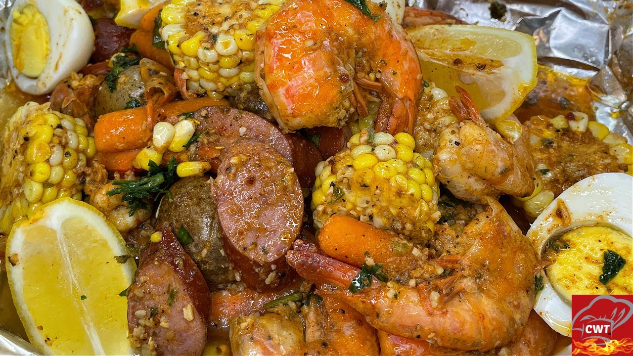 Seafood Boil Packet Oven And Grill Recipe |  Shrimp Boil Foil Packets |  Foil Packet Meals