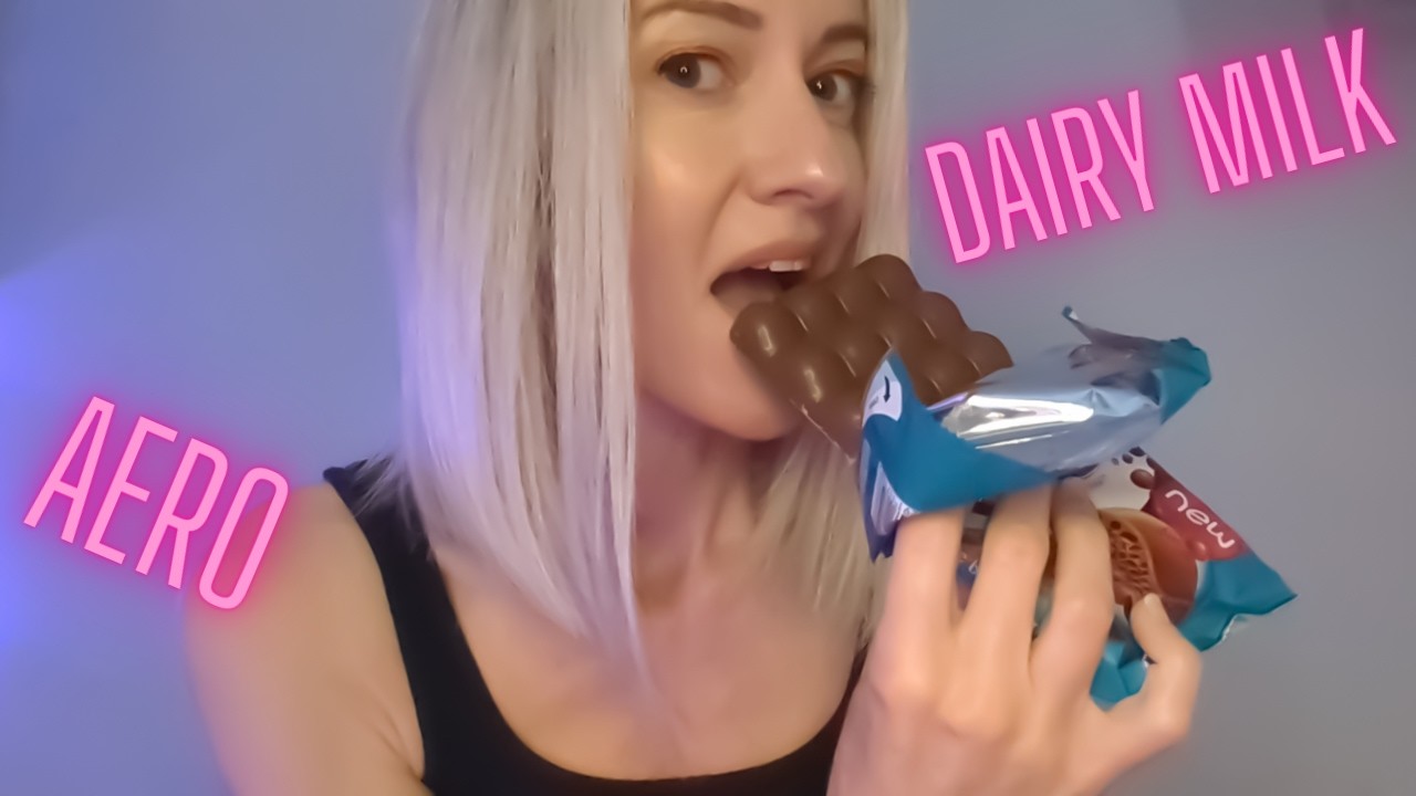 Mukbang ASMR | Dairy Milk Caramel Nut Crunch & Hazelnut Aero (eating sounds - rambles)