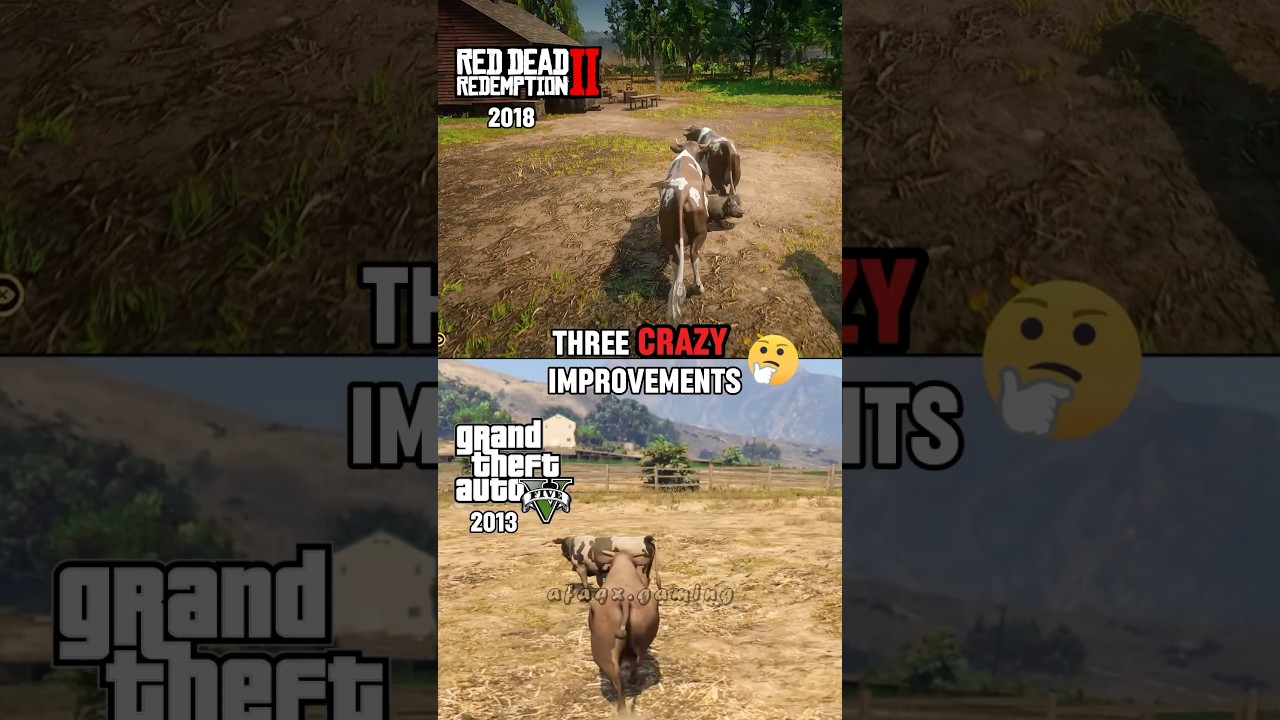 GTA 5 vs RDR 2 - Three Crazy Improvements! 🤯 P-49
