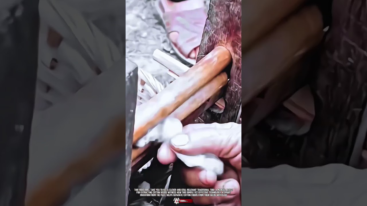 Traditional Cotton Ginning Tool: Simple Invention for Easy Cotton Processing! #ToolHolder