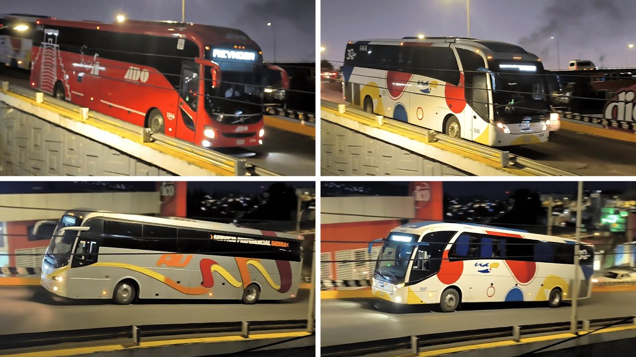 Autobuses ADO, AU y VIA sobre el puente de Teziutlán (Pt.1)