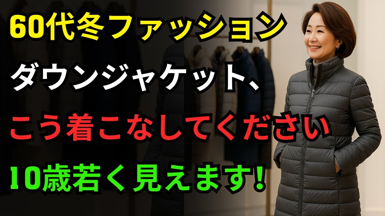 クローゼットにダウンジャケットが10着あっても結局この3着しか着ません｜60歳以降の人生ダウン公式 | 60代ファッション | シニアファッション