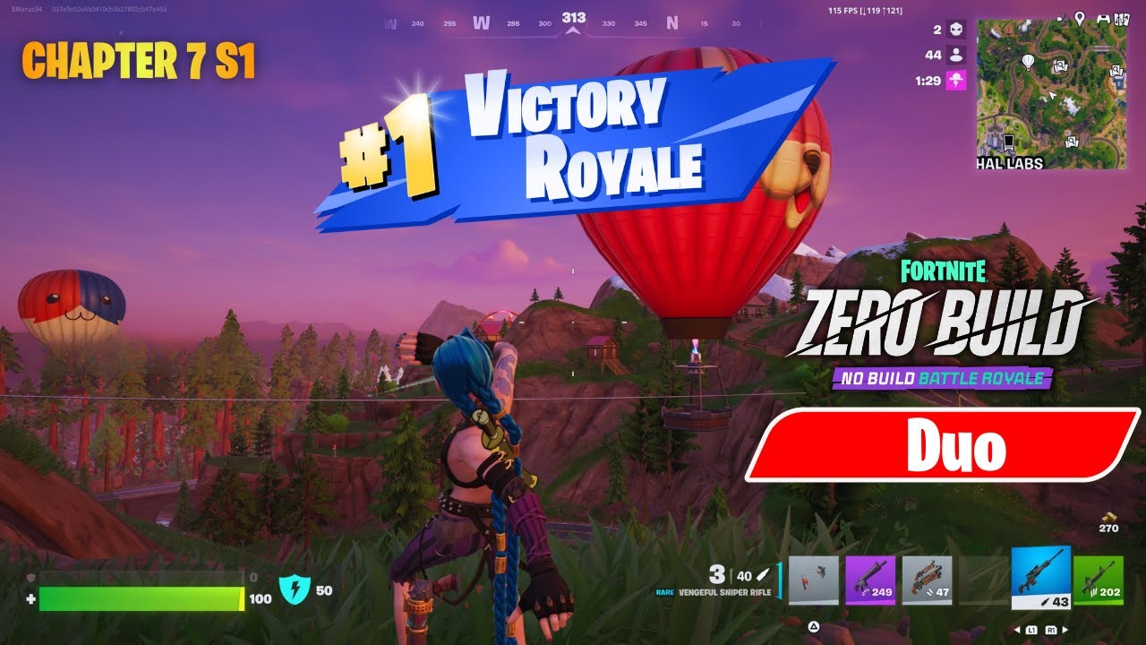 Fortnite Zero Build - Chapter 7 Season 1 - Duo Full Gameplay (No commentary)