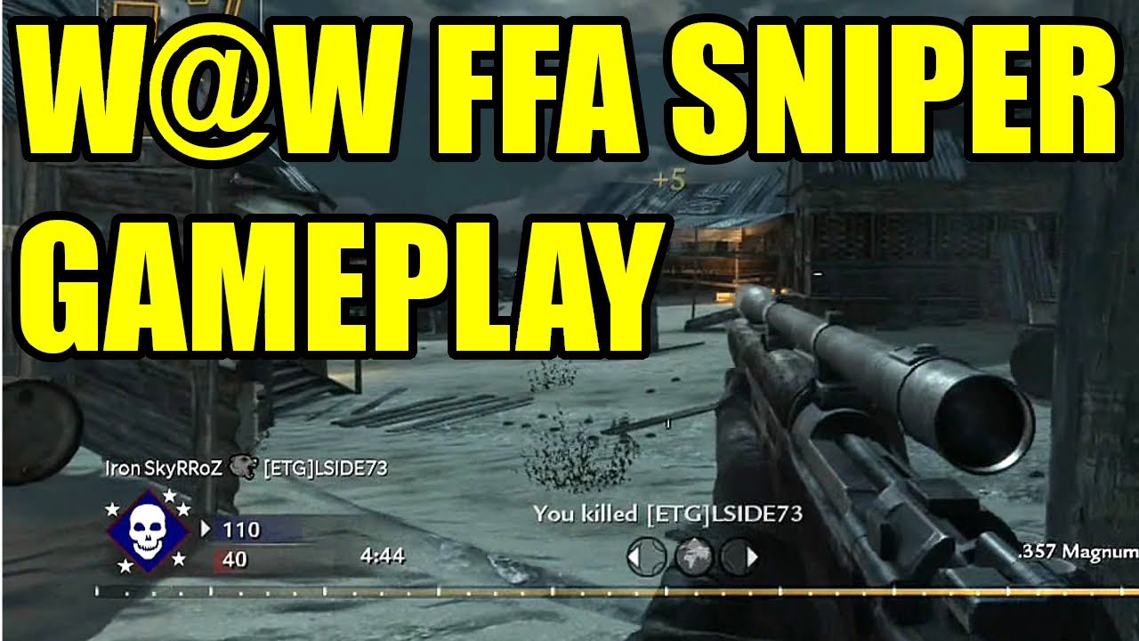 W@W (COD5) FFA sniper springfield gameplay | Hacker ad vitam aeternam