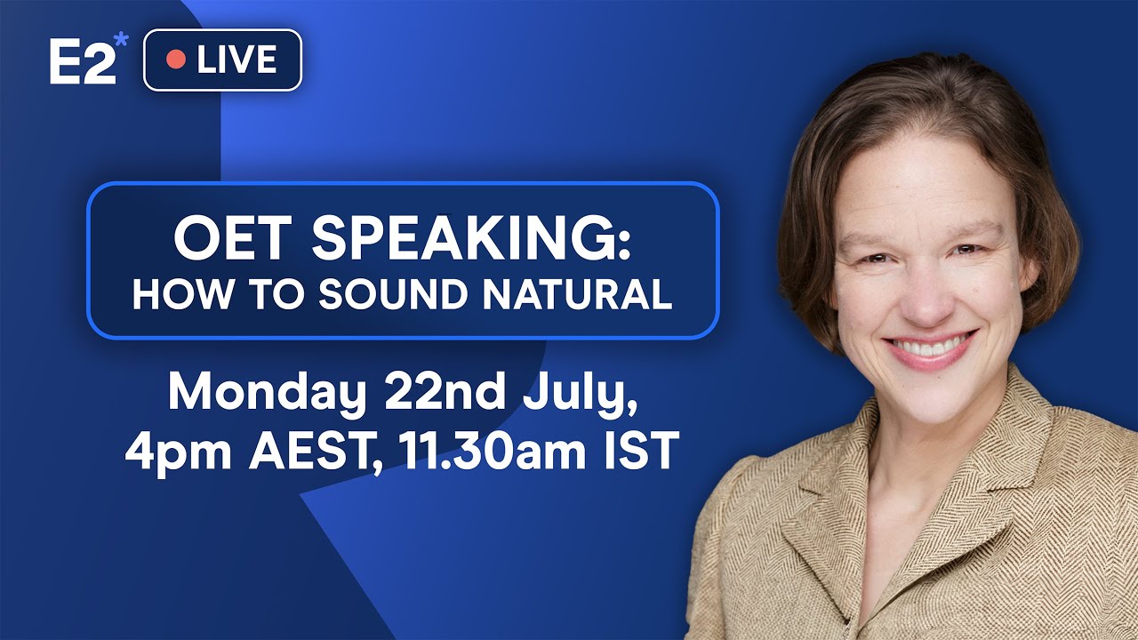 БЕСПЛАТНЫЙ урок OET Live &mdash; OET Speaking: как звучать естественно на английском языке!