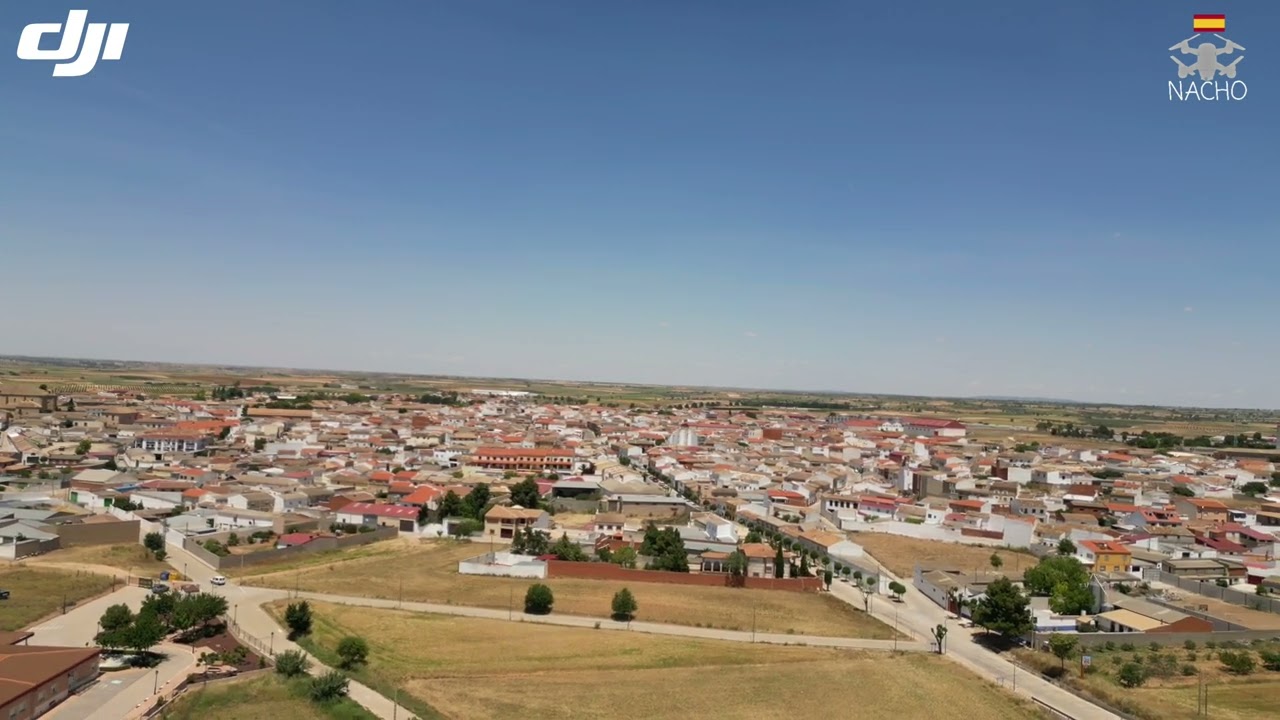 Villamayor de Santiago, desde las alturas, Cuenca, Castilla la Mancha, España.