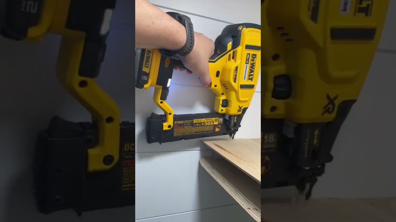 Dewalt 18 Gauge Cordless Nailer in Action!
