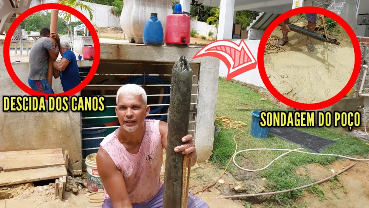 DESCEMOS OS CANOS E INICIAMOS A CAVAGEM COM A SONDA!!!