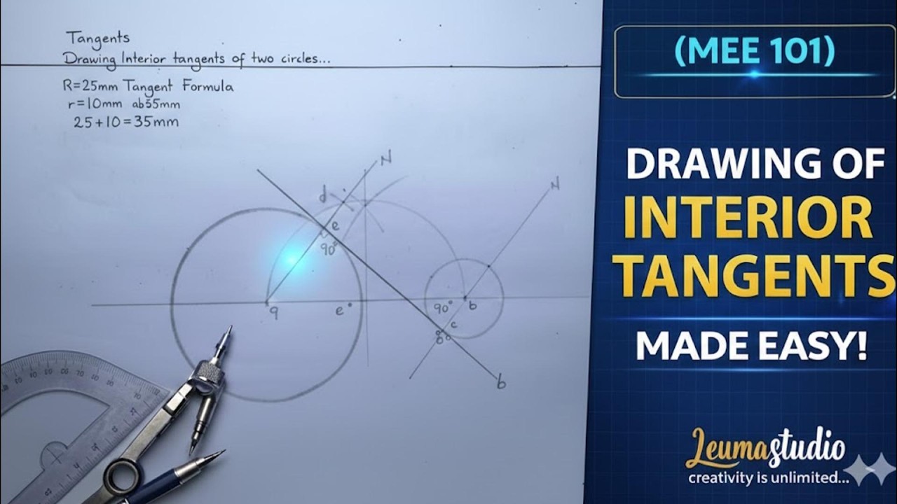 How to Construct the Interior tangent for two Circle of Unequal Radius