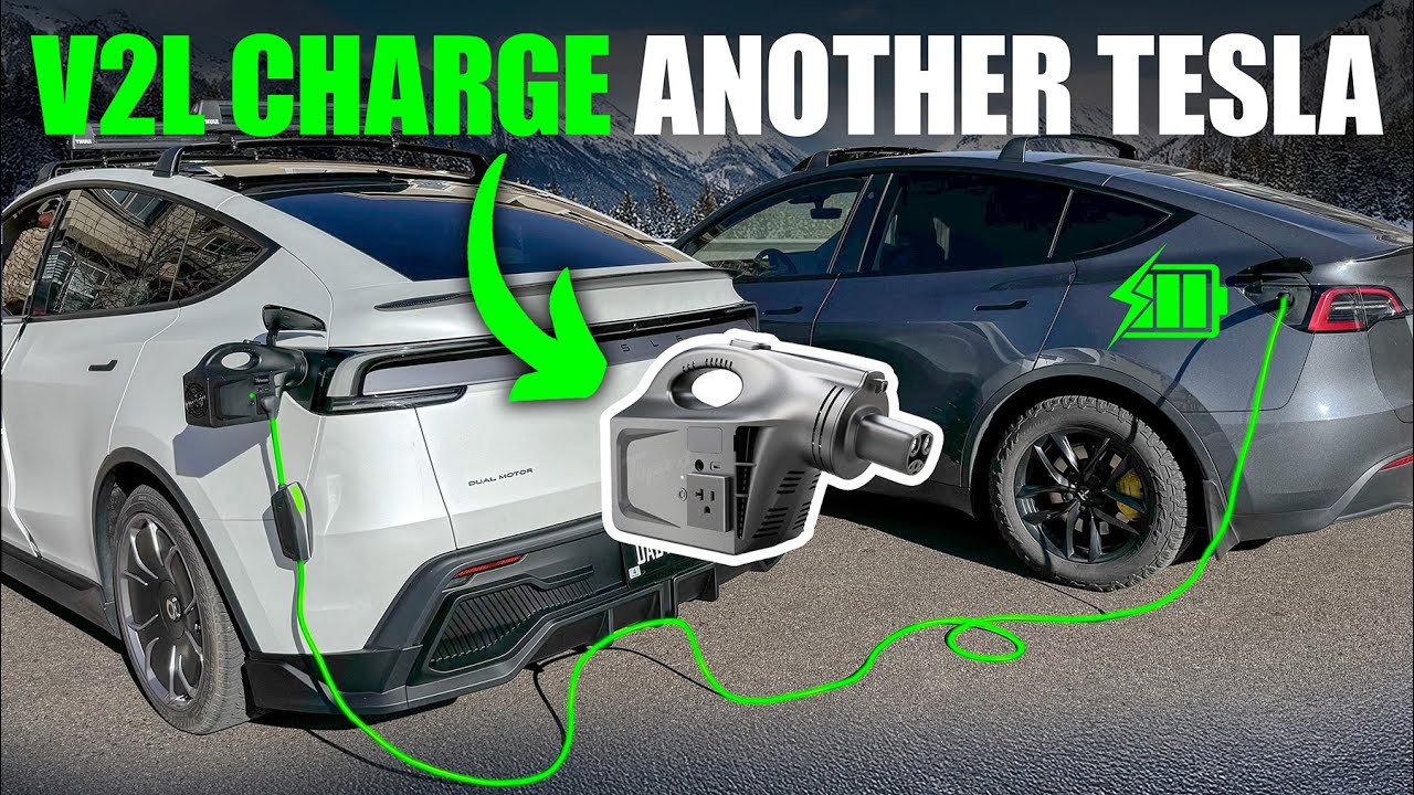 Этот адаптер V2L использует высоковольтную батарею Tesla для питания чего угодно / а также может ...