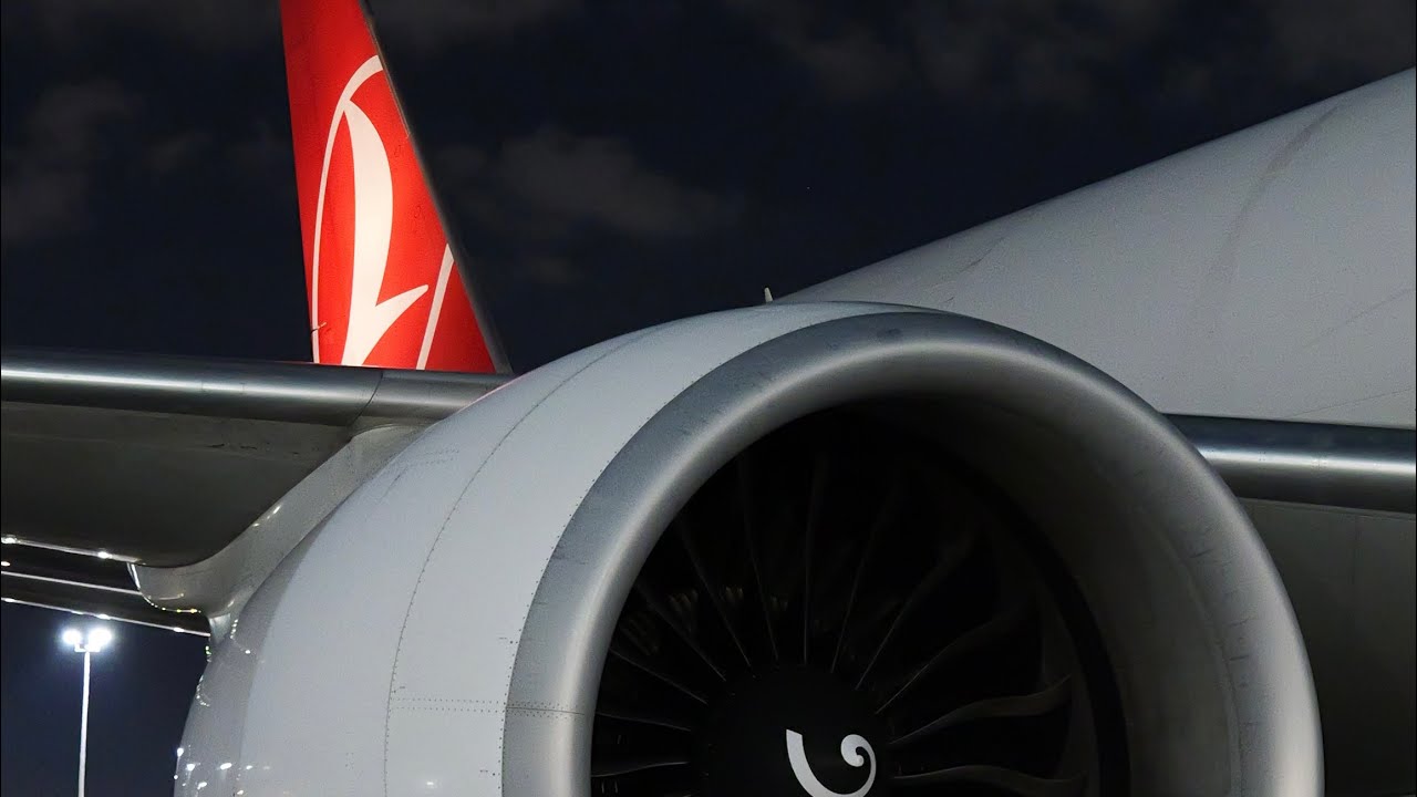 Boeing B777-200F pushback, startup and taxi out